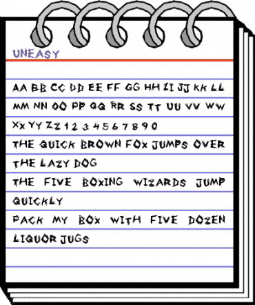 Uneasy Regular animated font preview Uneasy Regular animated font preview