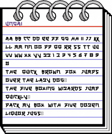 Ungai Regular animated font preview
