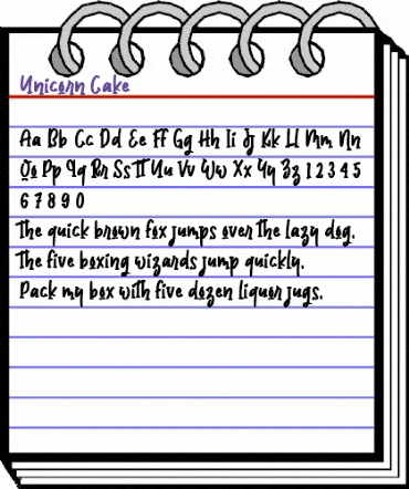 Unicorn Cake Regular animated font preview Unicorn Cake Regular animated font preview