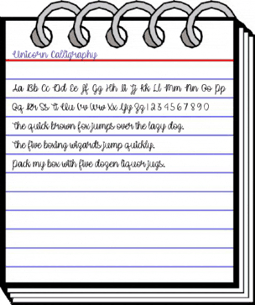 Unicorn Calligraphy Regular animated font preview Unicorn Calligraphy Regular animated font preview