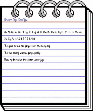 Unicorn Toys Regular animated font preview