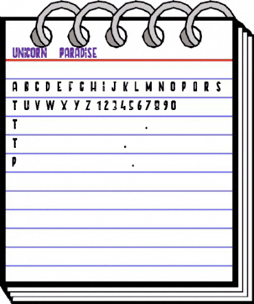 UNICORN+PARADISE Regular animated font preview UNICORN+PARADISE Regular animated font preview
