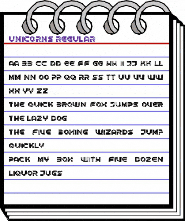 Unicorns Regular animated font preview