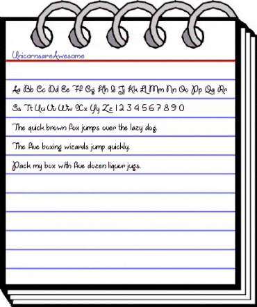 Unicorns are Awesome Regular animated font preview Unicorns are Awesome Regular animated font preview