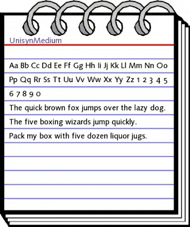 UnisynMedium Regular animated font preview UnisynMedium Regular animated font preview