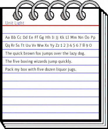 Unit-Light Regular animated font preview