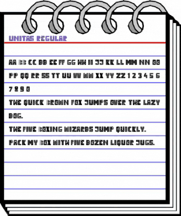 Unitas Regular animated font preview