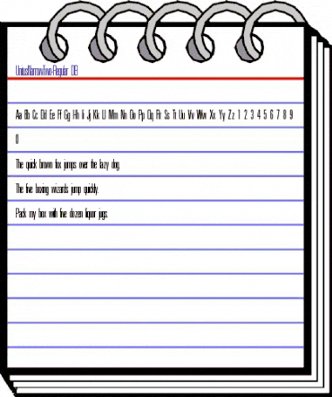 UnitusNarrowTwo DB Regular animated font preview