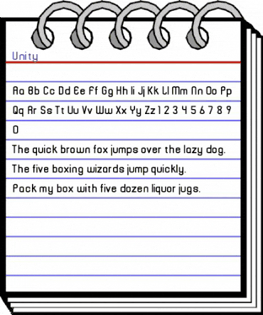 Unity Regular animated font preview