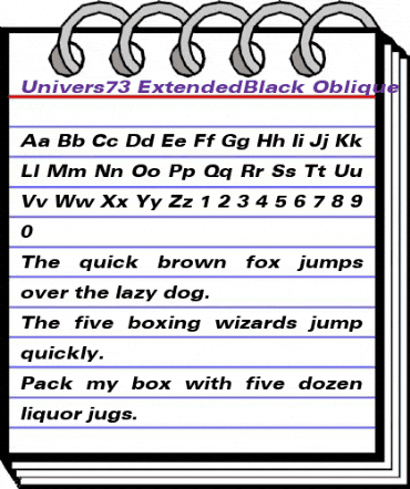 Univers73-ExtendedBlack BlackItalic animated font preview Univers73-ExtendedBlack BlackItalic animated font preview