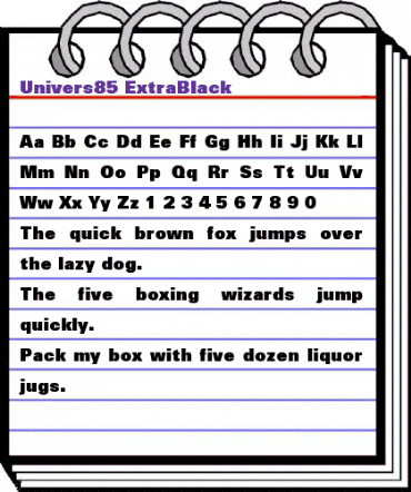 Univers85-ExtraBlack Extra Black animated font preview Univers85-ExtraBlack Extra Black animated font preview
