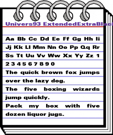 Univers93-ExtendedExtraBlack Extra Black animated font preview