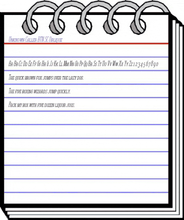 Unknown Caller BTN SC Oblique animated font preview Unknown Caller BTN SC Oblique animated font preview