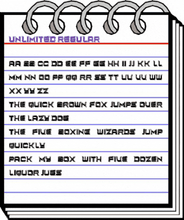 Unlimited Regular animated font preview Unlimited Regular animated font preview