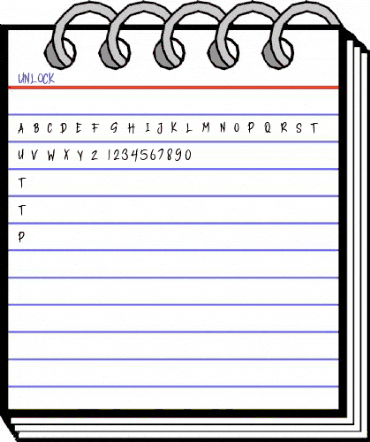 UNLOCK Regular animated font preview UNLOCK Regular animated font preview