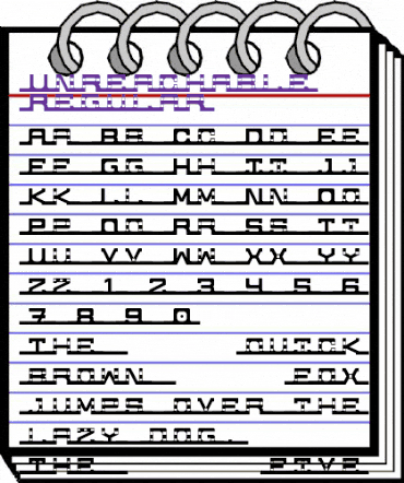 Unreachable Regular animated font preview