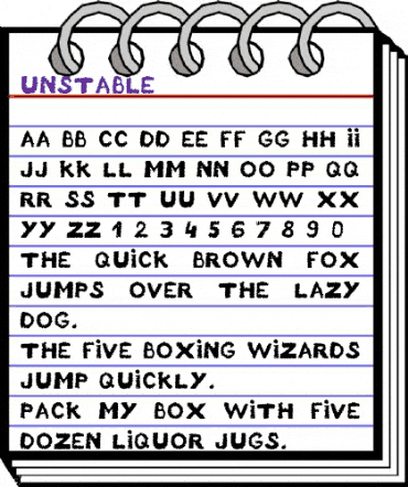 Unstable Regular animated font preview Unstable Regular animated font preview