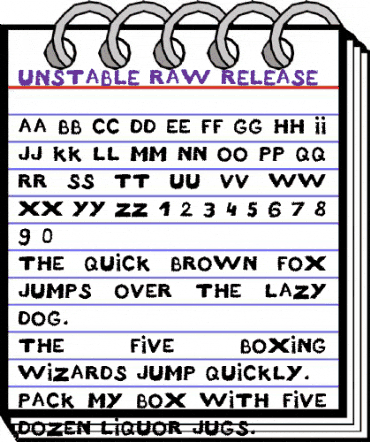 Unstable_raw_release Regular animated font preview Unstable_raw_release Regular animated font preview