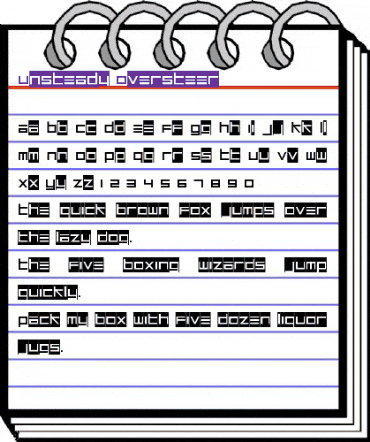 Unsteady Oversteer Regular animated font preview Unsteady Oversteer Regular animated font preview
