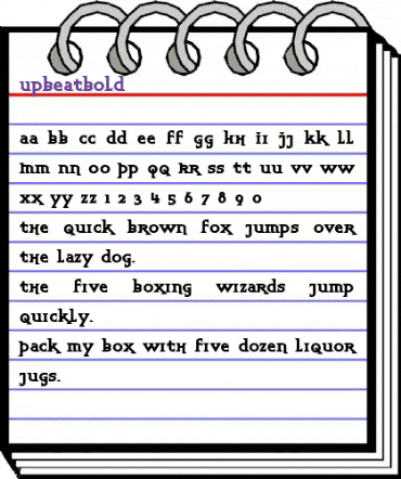 UpbeatBold Regular animated font preview UpbeatBold Regular animated font preview