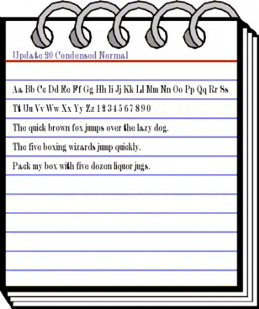 Update 20 Condensed Normal animated font preview