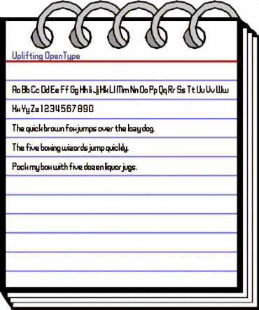 Uplifting Regular animated font preview