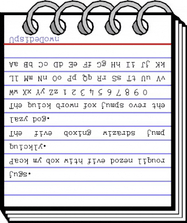 UpsideDown Regular animated font preview UpsideDown Regular animated font preview