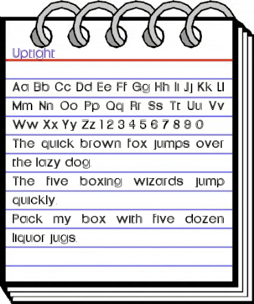 Uptight Regular animated font preview