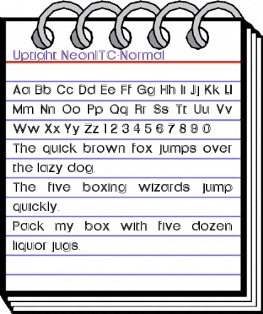 Uptight Neon Regular animated font preview