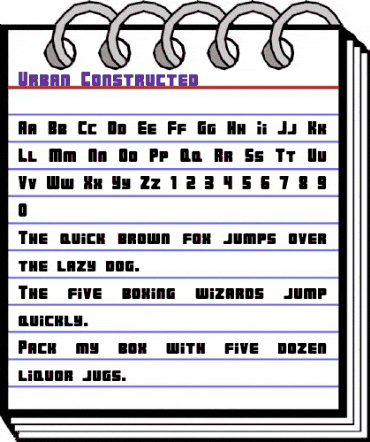 Urban Constructed Regular animated font preview Urban Constructed Regular animated font preview