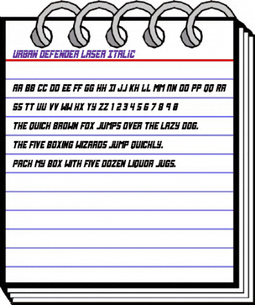 Urban Defender Laser Italic Italic animated font preview Urban Defender Laser Italic Italic animated font preview