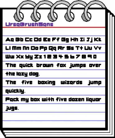 UrsaBrushSans Regular animated font preview