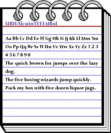 URWAlcuinTEEExtBol Regular animated font preview URWAlcuinTEEExtBol Regular animated font preview