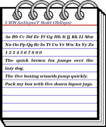 URWAntiquaT Bold Oblique animated font preview URWAntiquaT Bold Oblique animated font preview