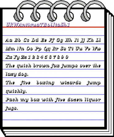 URWAntiquaTBolItaSh1 Regular animated font preview URWAntiquaTBolItaSh1 Regular animated font preview