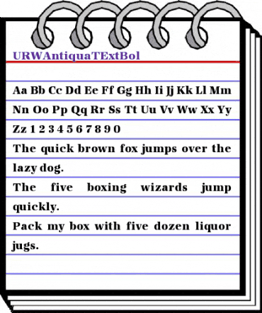 URWAntiquaTExtBol Regular animated font preview URWAntiquaTExtBol Regular animated font preview