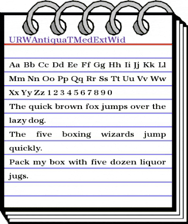 URWAntiquaTMedExtWid Regular animated font preview URWAntiquaTMedExtWid Regular animated font preview