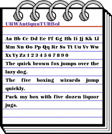 URWAntiquaTUltBol Regular animated font preview URWAntiquaTUltBol Regular animated font preview