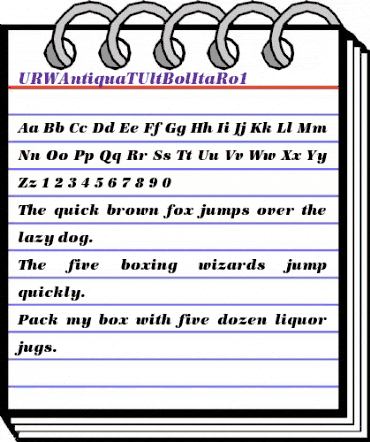 URWAntiquaTUltBolItaRo1 Regular animated font preview URWAntiquaTUltBolItaRo1 Regular animated font preview