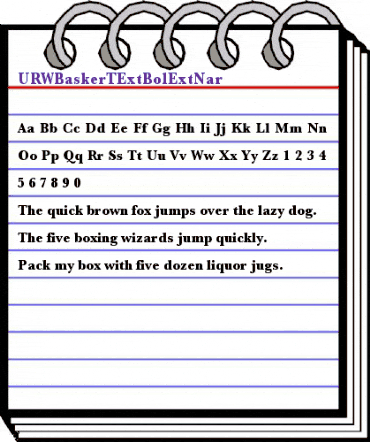 URWBaskerTExtBolExtNar Regular animated font preview URWBaskerTExtBolExtNar Regular animated font preview