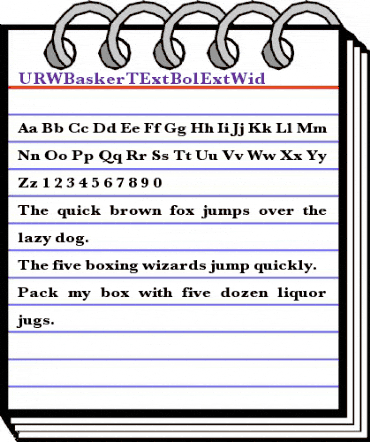 URWBaskerTExtBolExtWid Regular animated font preview URWBaskerTExtBolExtWid Regular animated font preview