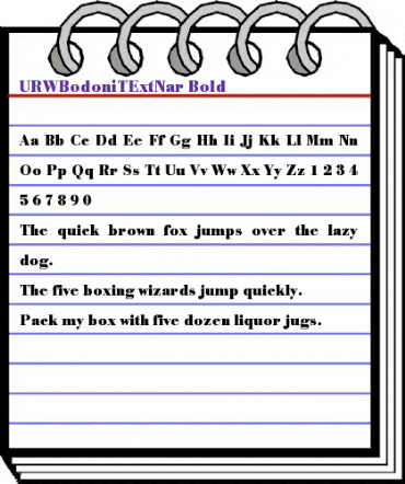 URWBodoniTExtNar Bold animated font preview URWBodoniTExtNar Bold animated font preview