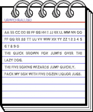 URWChrallisD Regular animated font preview URWChrallisD Regular animated font preview