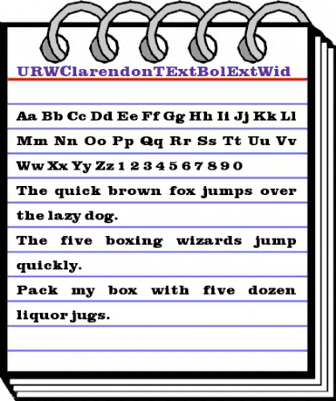 URWClarendonTExtBolExtWid Regular animated font preview URWClarendonTExtBolExtWid Regular animated font preview