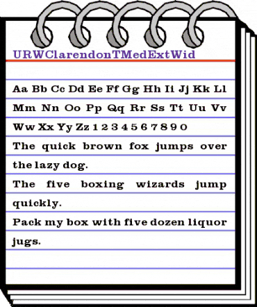 URWClarendonTMedExtWid Regular animated font preview URWClarendonTMedExtWid Regular animated font preview