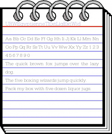URWEgyptienneTExtLigExtWid Regular animated font preview URWEgyptienneTExtLigExtWid Regular animated font preview