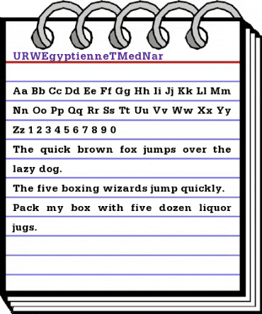 URWEgyptienneTMedNar Regular animated font preview URWEgyptienneTMedNar Regular animated font preview