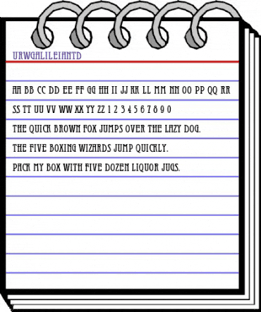 URWGalileiAntD Regular animated font preview