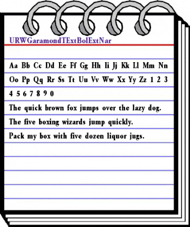 URWGaramondTExtBolExtNar Regular animated font preview URWGaramondTExtBolExtNar Regular animated font preview