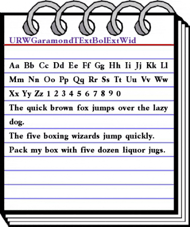 URWGaramondTExtBolExtWid Regular animated font preview URWGaramondTExtBolExtWid Regular animated font preview